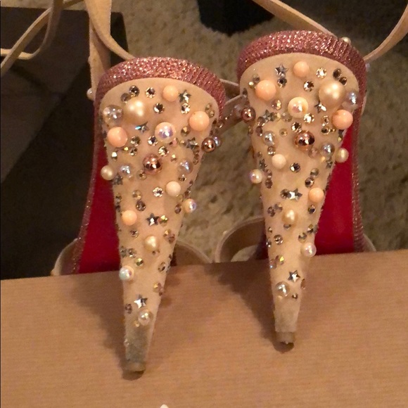 Christian Louboutin Gelila Veau Velours/ Glitter - Picture 2 of 4